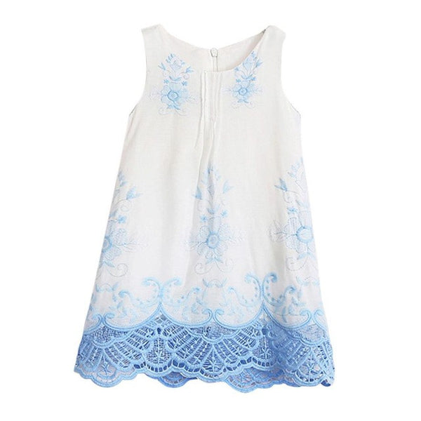 Baby Girls Princess Dress Sleeveless Embroidery Dresses