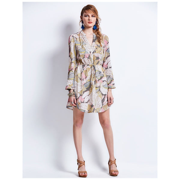 Yellow Chiffon Tunic Dress