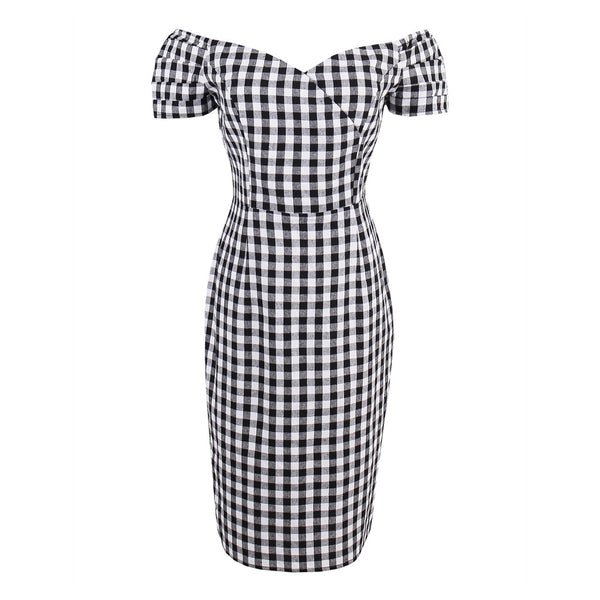 Black Cotton Sheath Dress